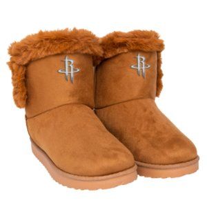 Houston Rockets FOCO Women's Faux Fur Boots - Brown -Size 8